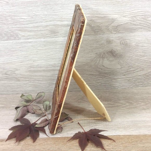 Vintage Dry Leaf Photo Frame Tabletop Boho Ornament Free Stand Display Décor - Picture 7 of 16